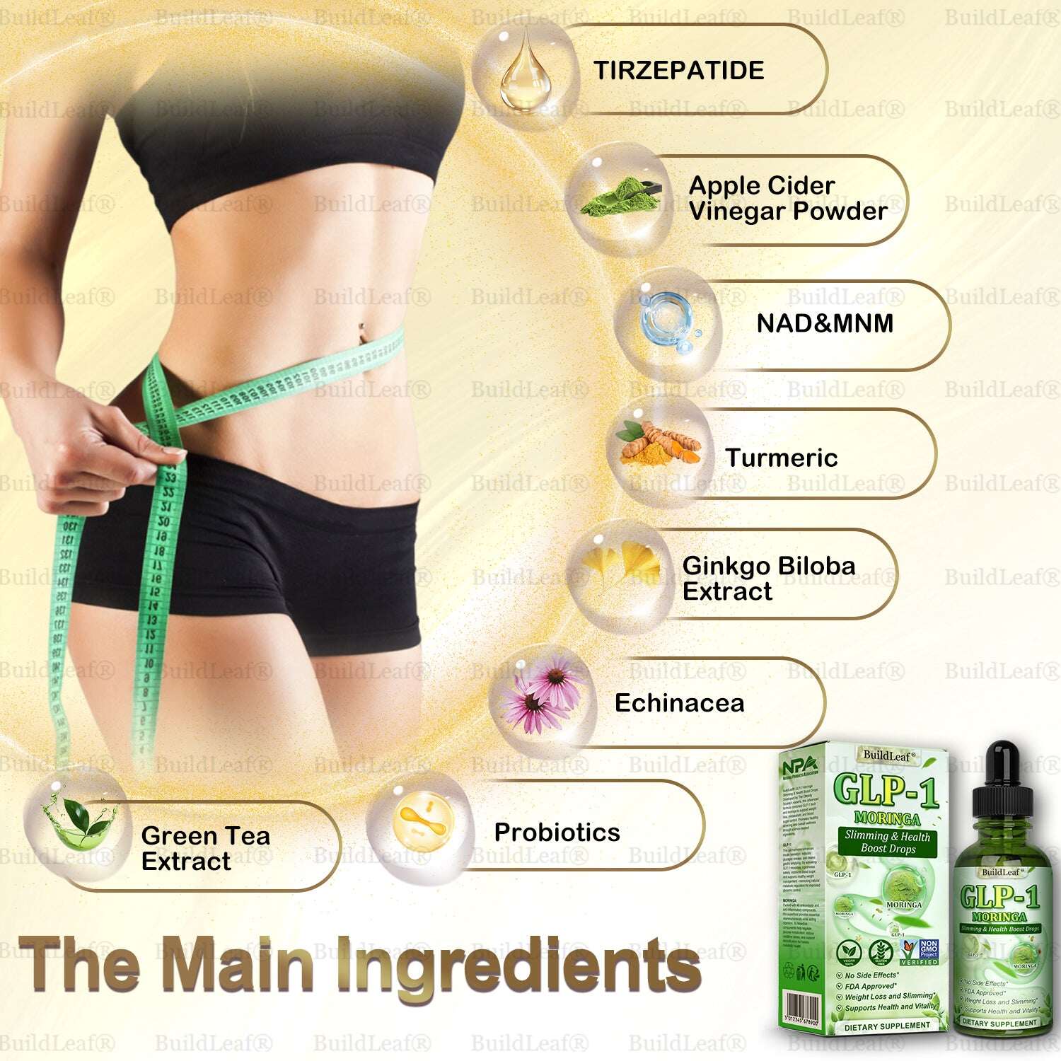 Clínica Mayo & Clevaland Oficial | BuildLeaf® Trizepatide GLP-1 Moringa Slimming & Health Boost Drops🔥 (Queimador de gordura de grau alimentício – Desenvolvido pela The Obesity Society)