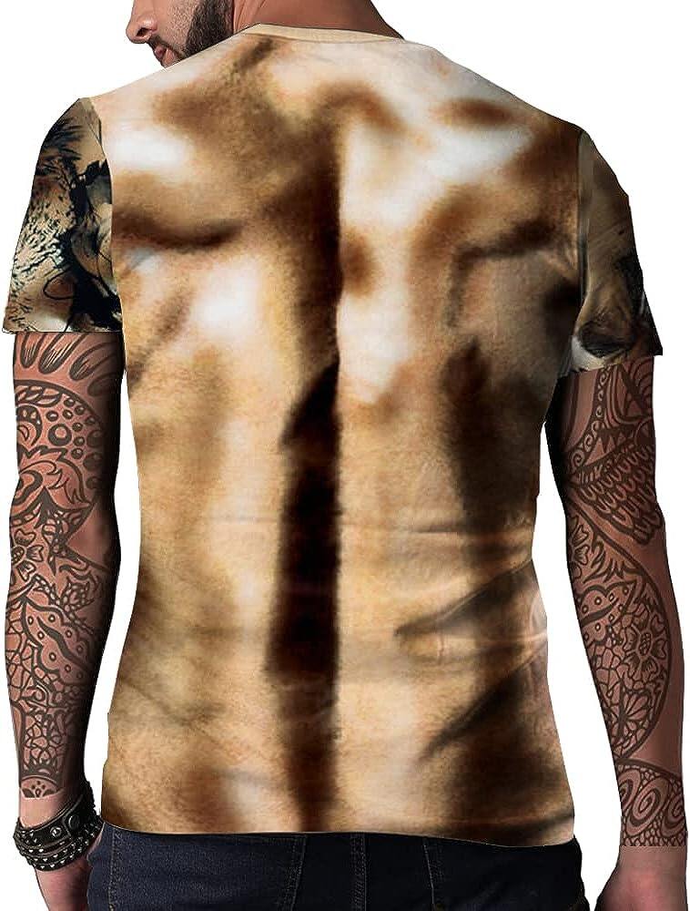 Men's 3D Print Skull T-Shirt 3D Creative Print Short Sleeve T-Shirt Casual Round Neck Novelty Street Fashion Tees Shirt