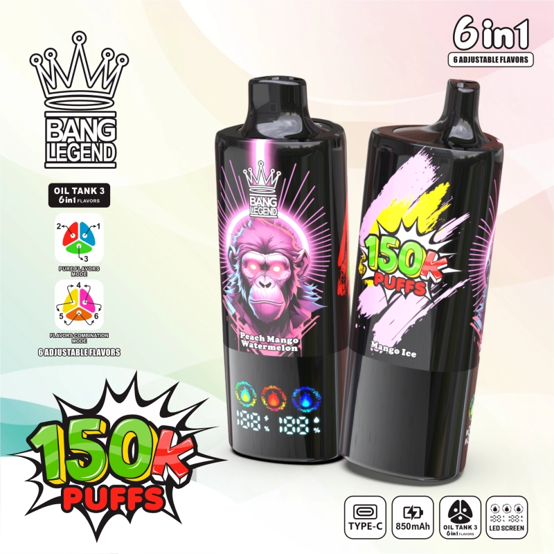 Bang Legend 150000 150K Puffs 6 in 1 Flavors Vape