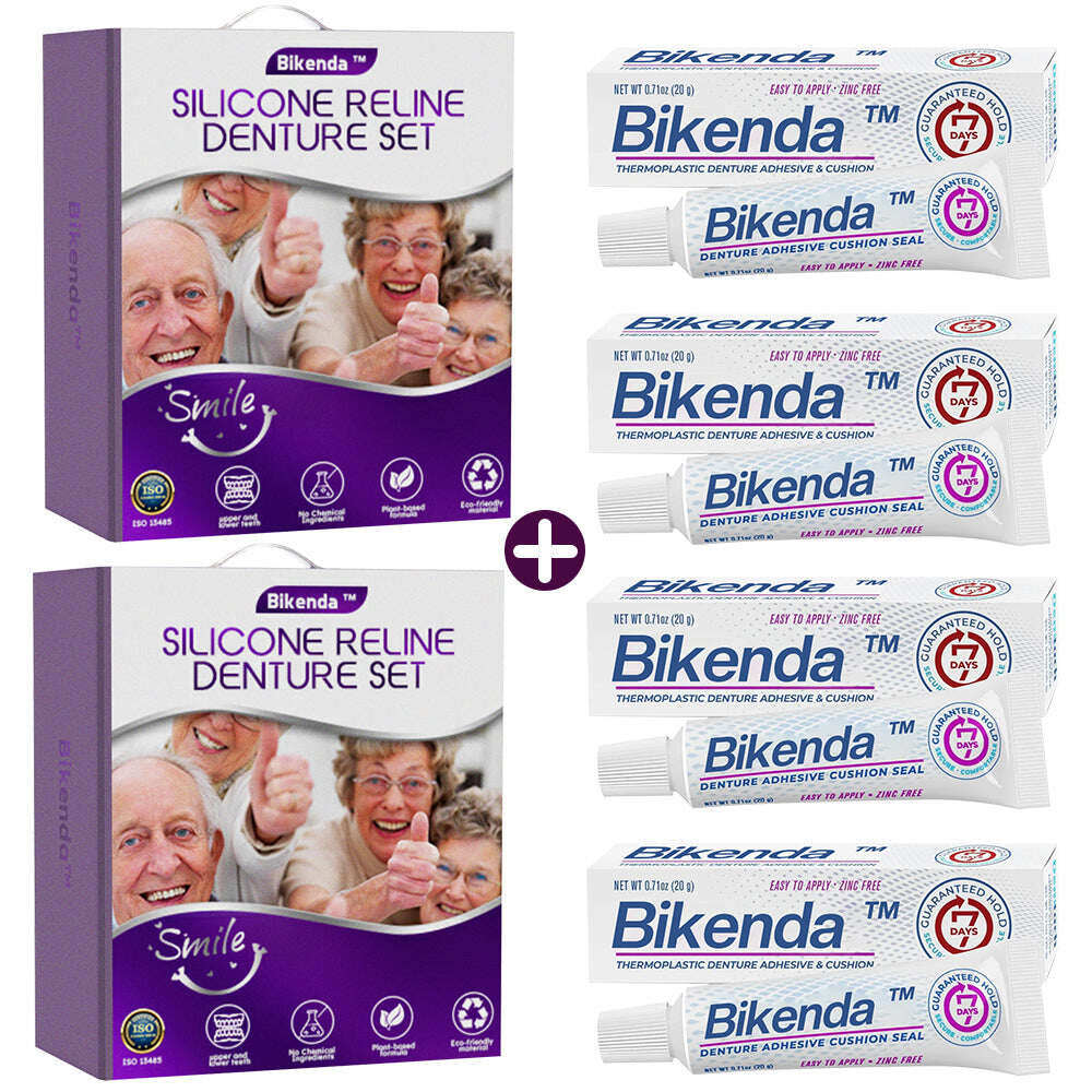 ✅Loja oficial | Conjunto de próteses de silicone Bikenda™ Reline 🧑🏼‍⚕️Recomendação da British Dental Association (BDA)