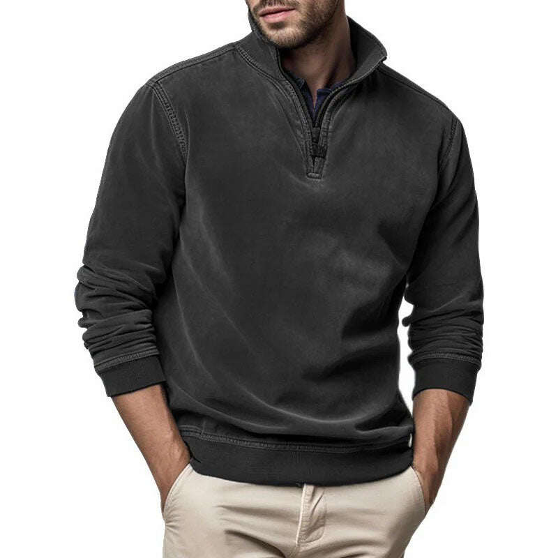 M-4XL🔥Moletom com capuz vintage com zíper masculino