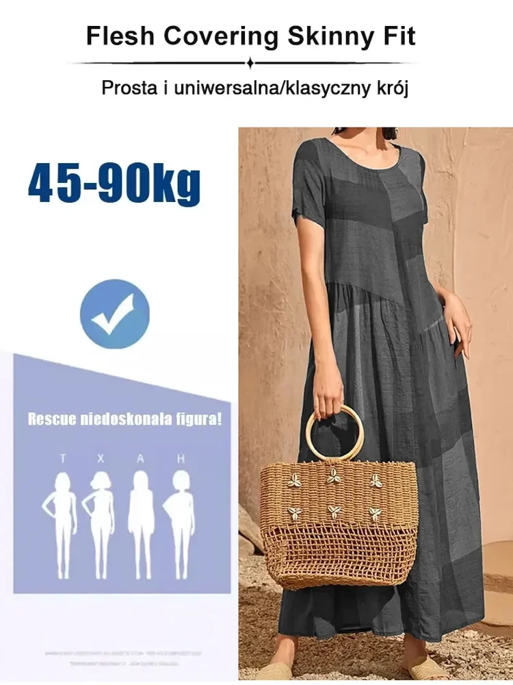 lniana sukienka z bawełny