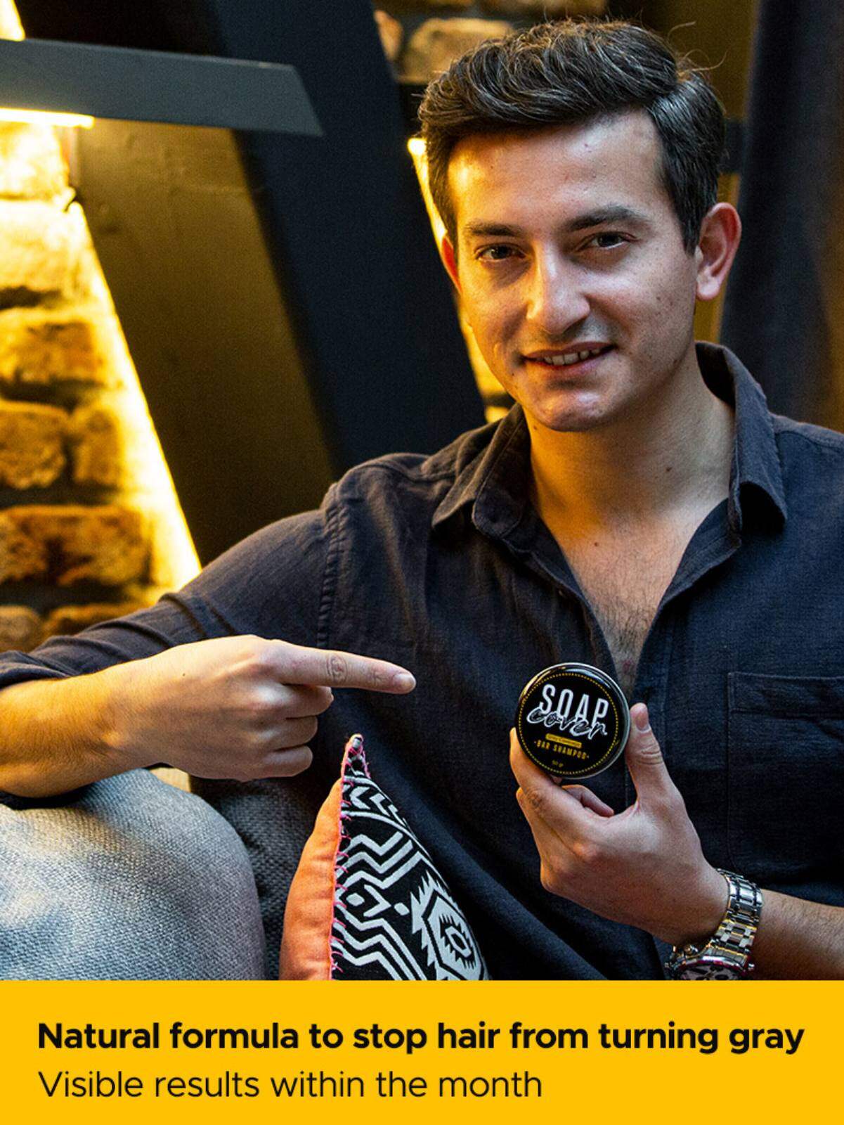 Sabonete para escurecer cabelos grisalhos (compre um e ganhe outro)