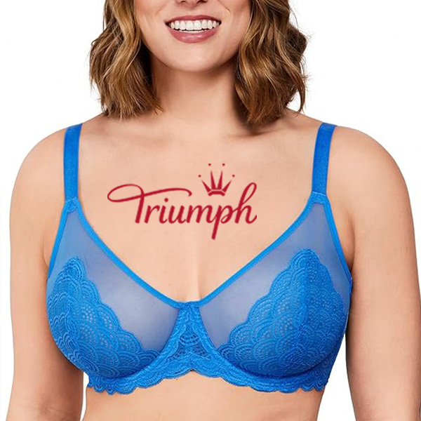 TRIUMPH® – 3 PEÇAS 💖 50% DE DESCONTO ✨ Sutiã grande de renda macia feminino