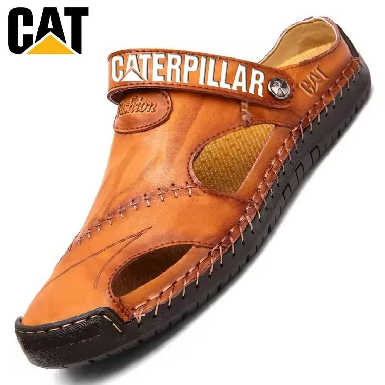 CAT Men's Breathable Large Soft Leather Outdoor Sandals #NB98