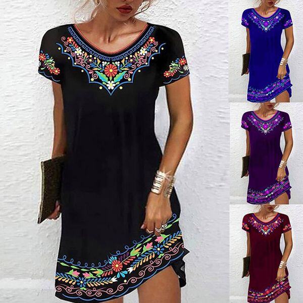 [S-3XL] 2022 лятна нова дамска печатна рокля