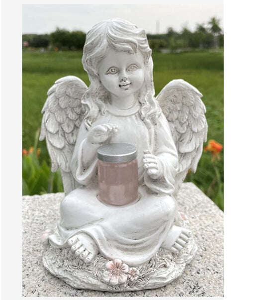 Angel šperky domáce solárne lampa dekorácie sochárstva remeslá