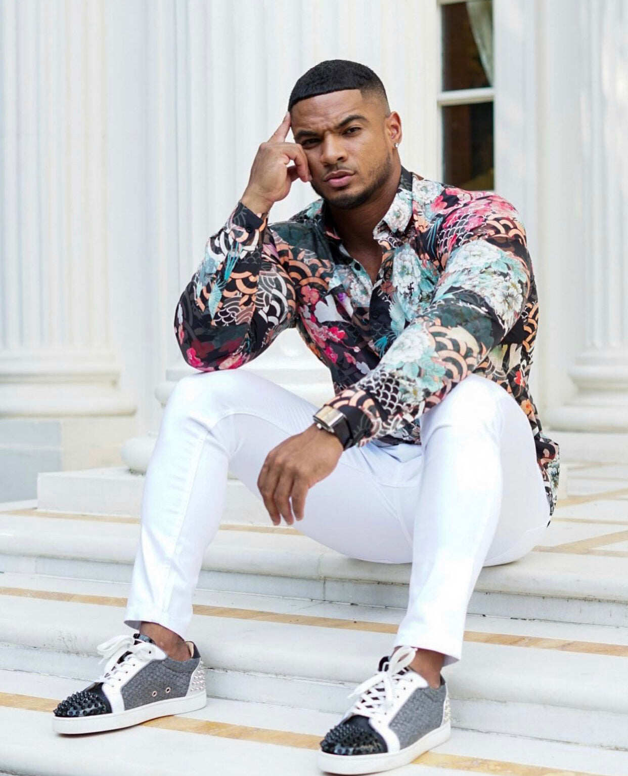 Father Sons Slim Stretch White Sateen Trousers - FSH529 (PRE ORDER 9TH AUGUST)