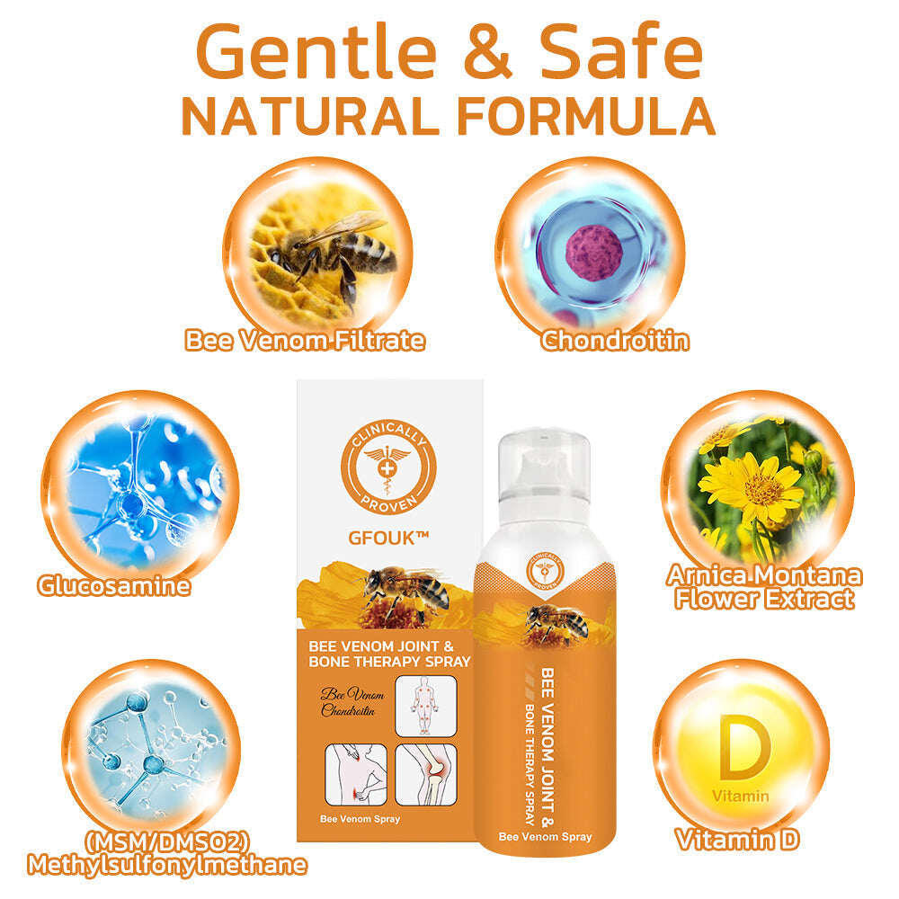 COMPRE 1 LEVE 1 DE GRAÇA!! Spray de terapia óssea e articulares GFOUK™ Bee Venom ⭐⭐⭐⭐⭐ (4.9/5)