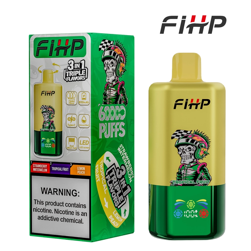 FIHP 60K 3-in-1 Vape Watermelon Ice & Peach Berry & Triple Melon