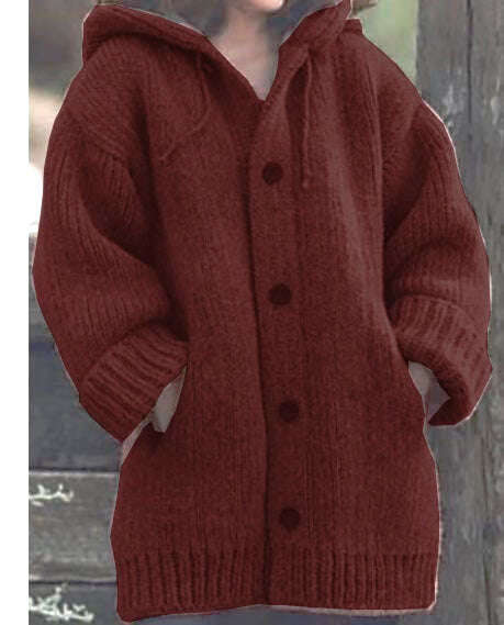 NOVO | COLETE MALHA COM BOTÕES COM CAPUZ