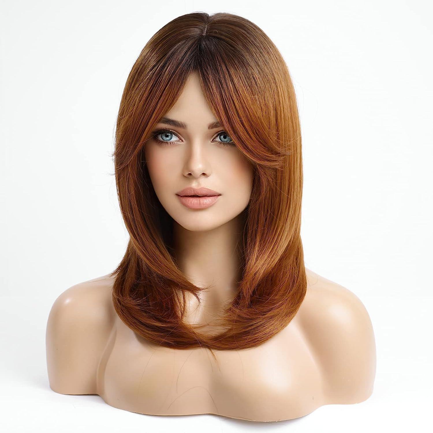 Synthetic Long Wigs  Hair with Bangs for Daily Use