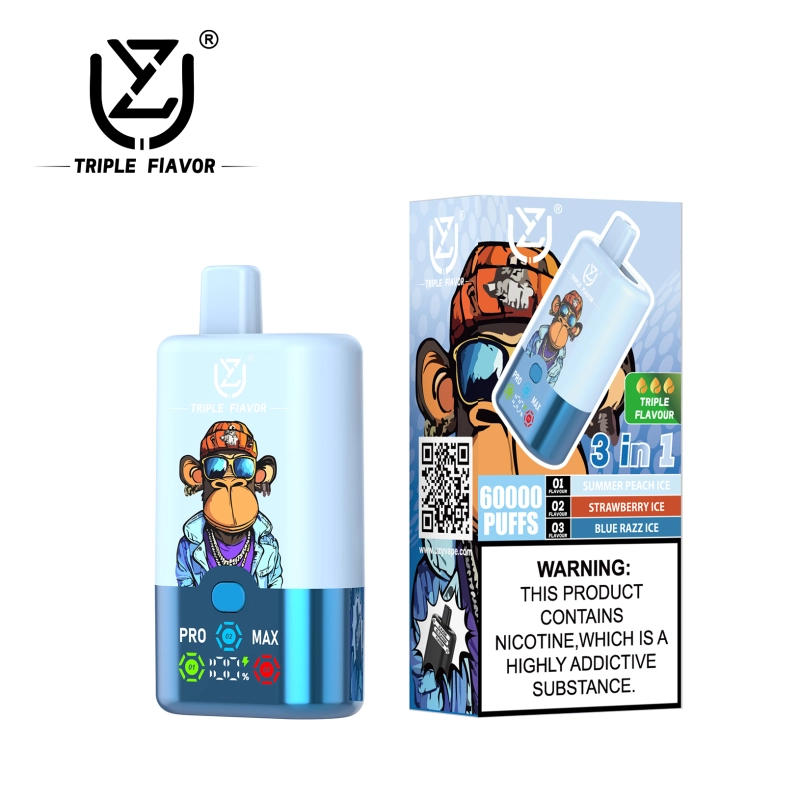 UZY TRIPLE FLAVOR 60000 60K Puffs Triple Flavor 0-5% Nicotine 54ml