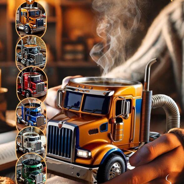 Χειροποίητη κούπα καφέ φορτηγού