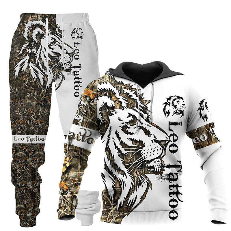 Conjunto de roupas masculinas com impressão digital 3D
