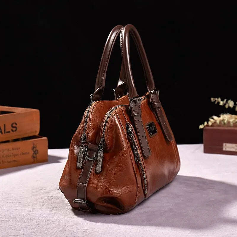 O crossbody de moda retrô pode ajustar a bolsa multicamadas de grande capacidade