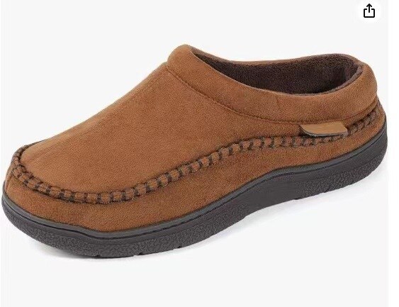 Cross-border cotton slippers autumn and winter indoor home use non-slip warm plus velvet suede slippers winter men's Amazon