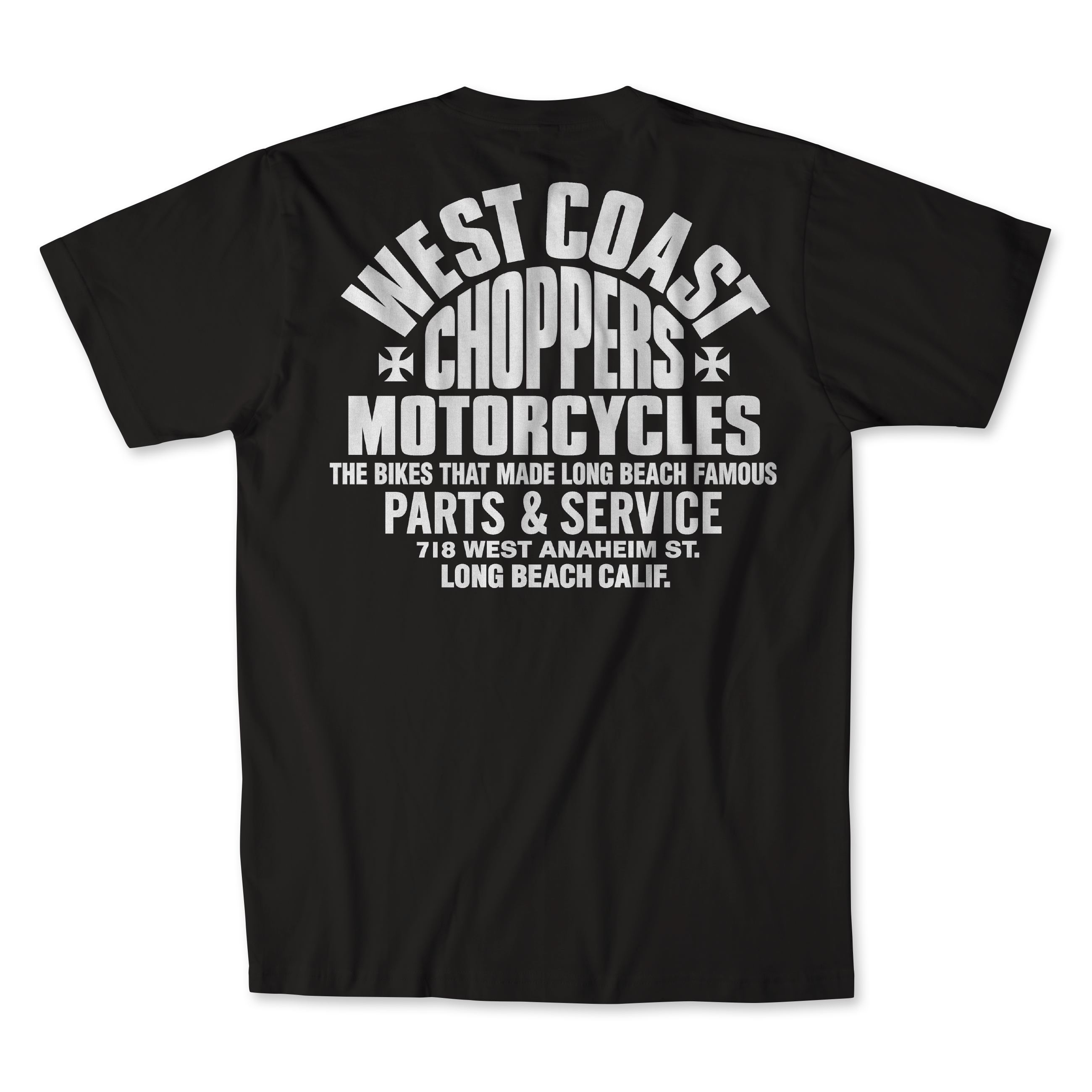West Coast Choppers Partes Camiseta - Preta