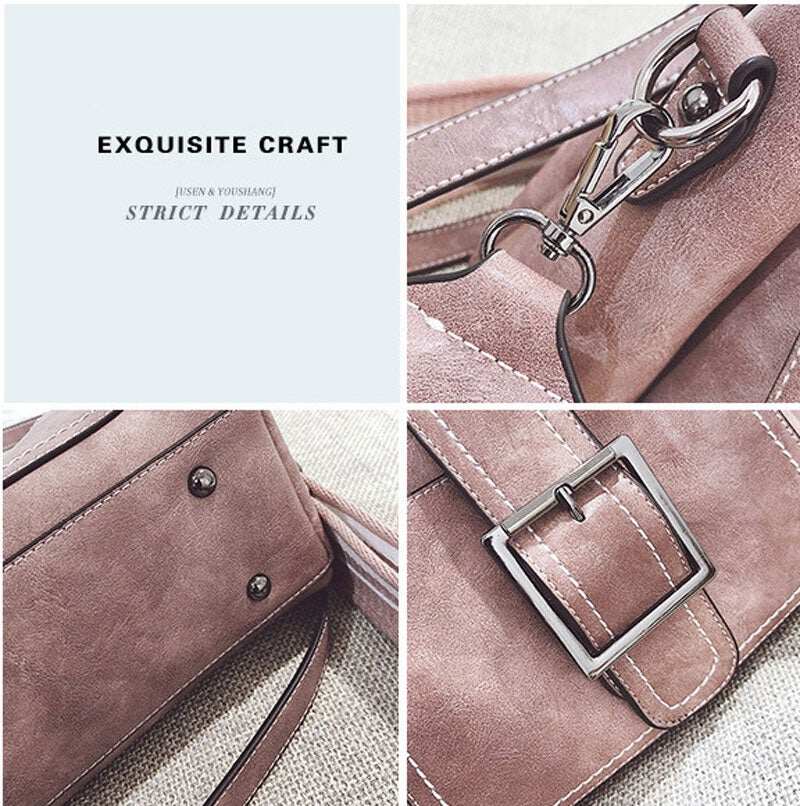 Bolsa em estilo retrô com fivela