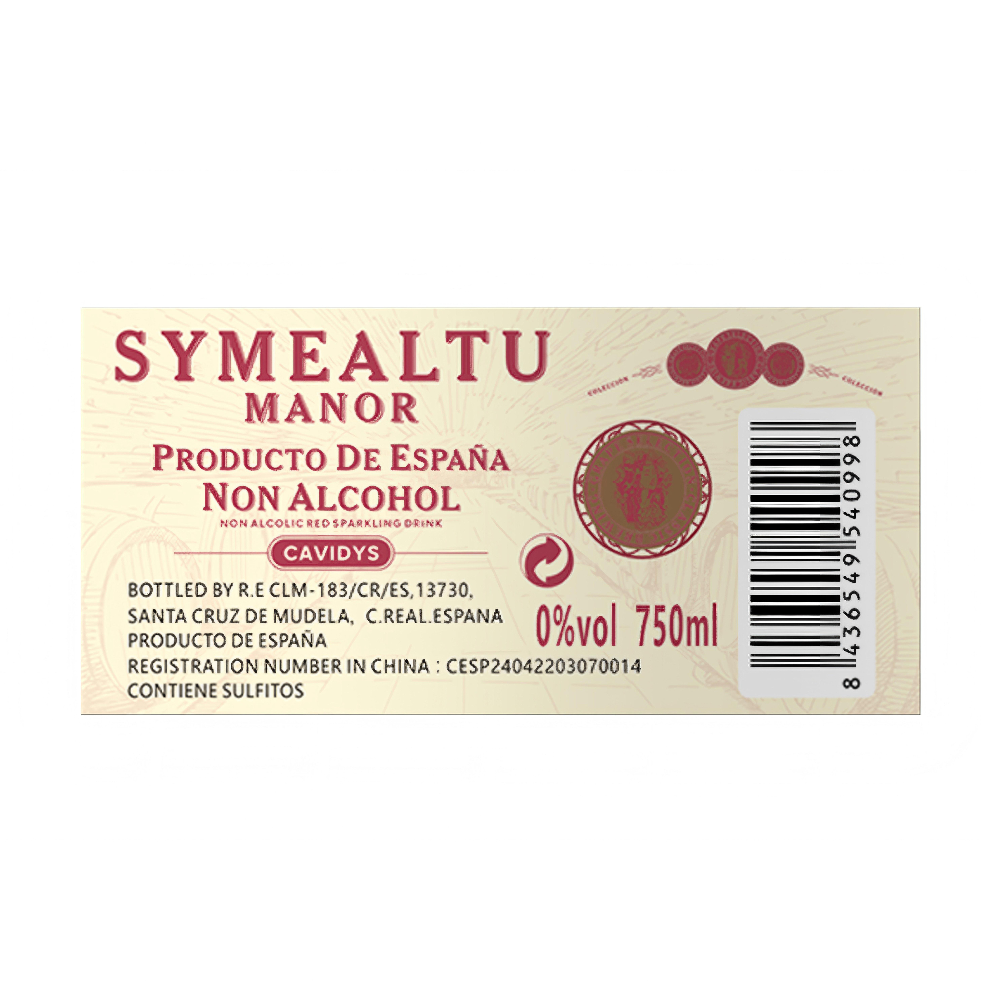 SYMEALTU MANOR-Alcohol-Free Sparkling Wine