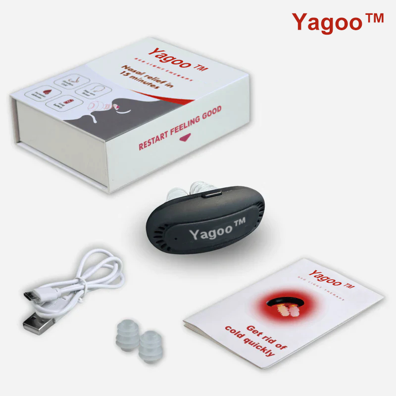 💥Yagoo™RespiRelief Urządzenie do terapii nosa czerwonym światłem