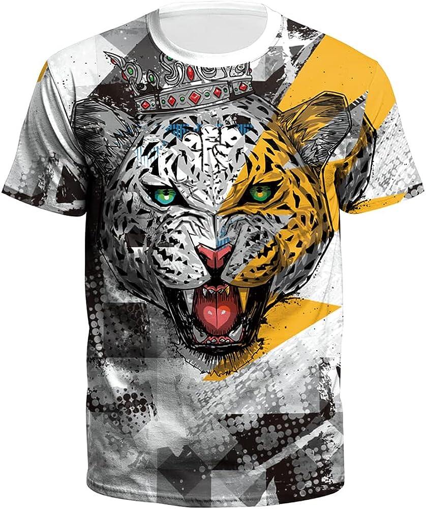 Men's 3D Print Skull T-Shirt 3D Creative Print Short Sleeve T-Shirt Casual Round Neck Novelty Street Fashion Tees Shirt