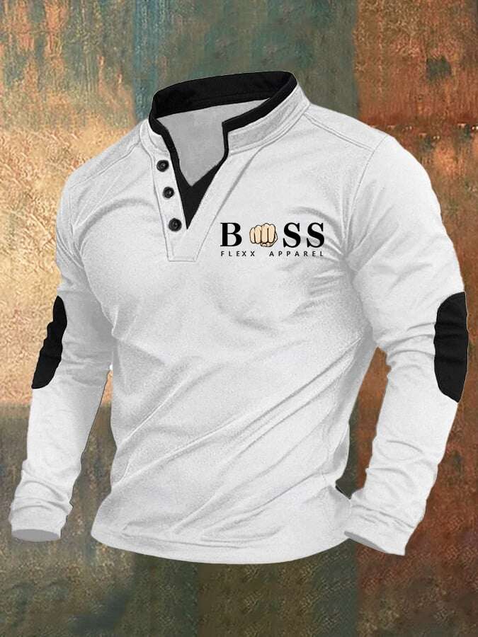 Top masculino estampado com letras retro