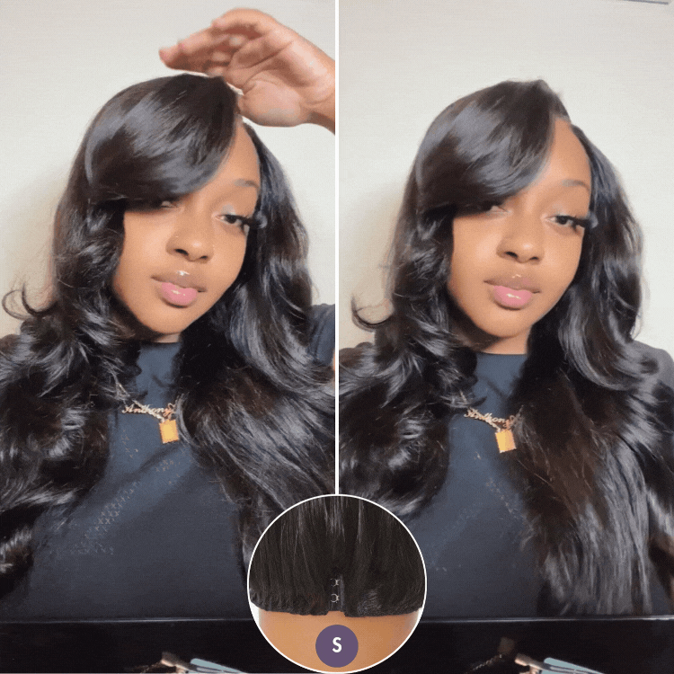 LUVME™ Natural Layered Thin Straight/Volucent Wavy Wig