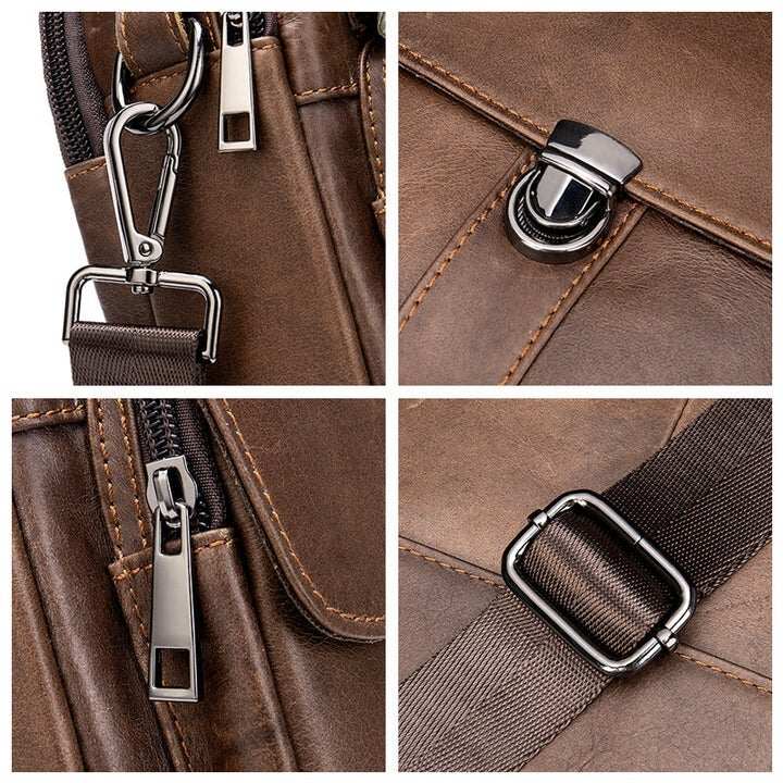Męska torba wycieczkowa z prawdziwej skóry Crossbody torba na ramię Vicochic