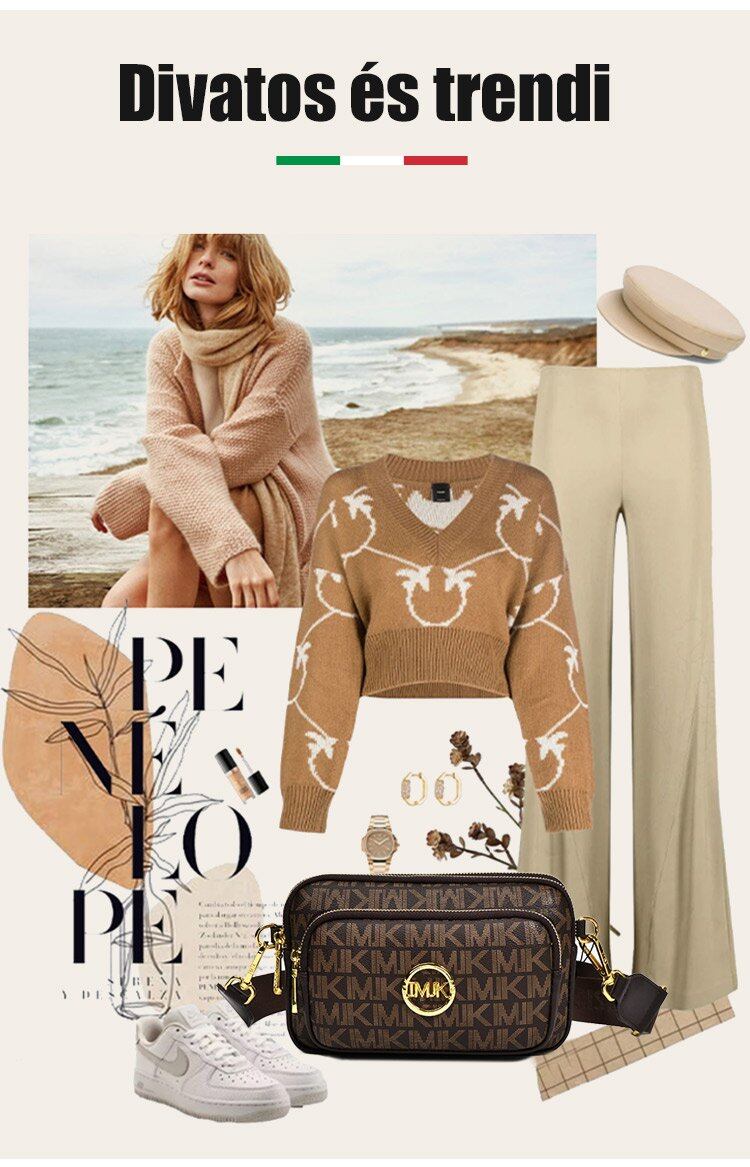 Olasz vintage mintás női válltáska