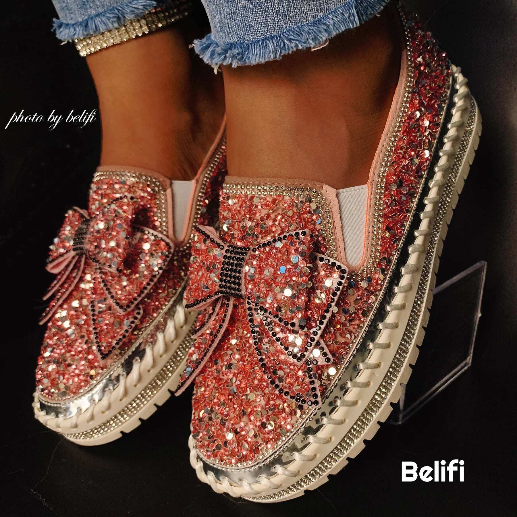 EMMILINE - SAPATOS FEMININO DE CRISTAL