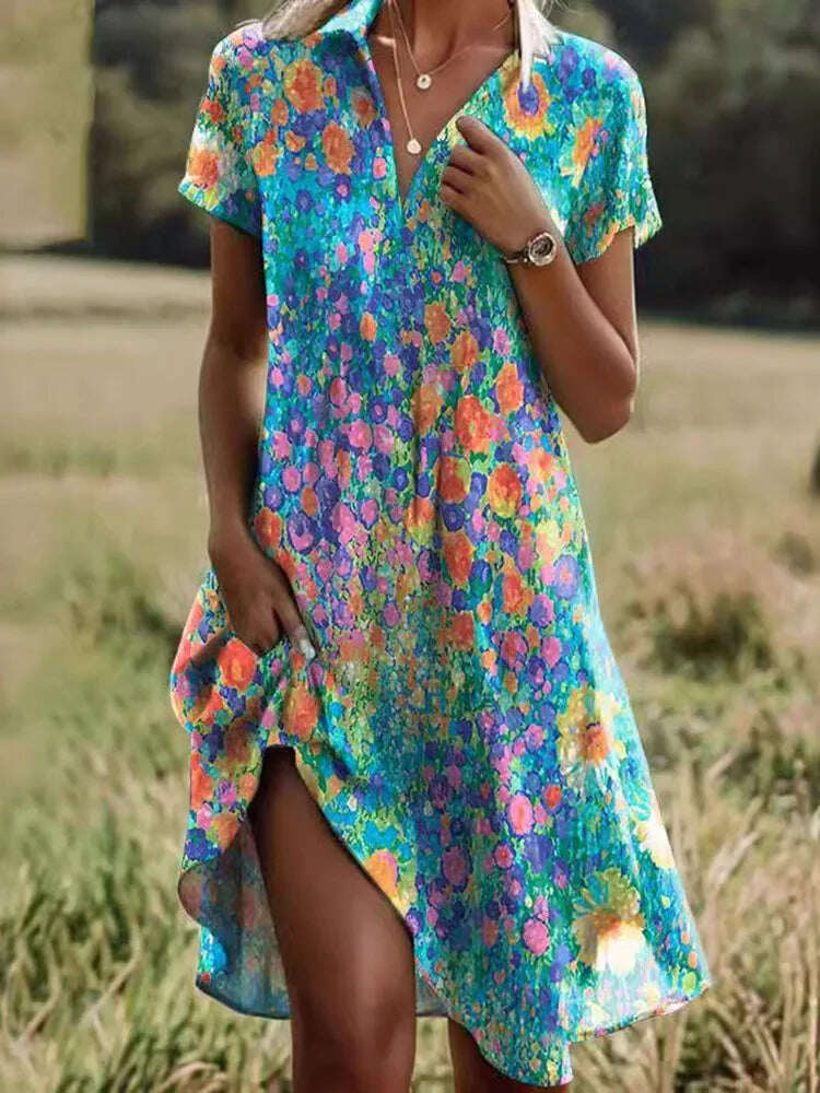 👗 Printed Bohemian Dress