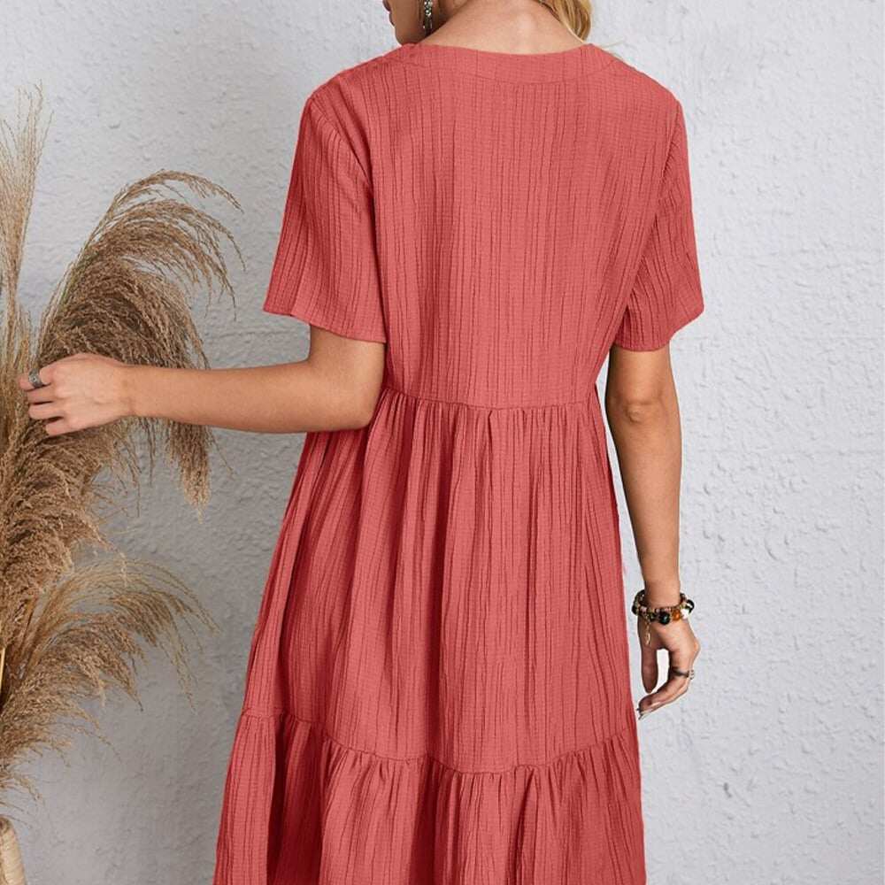 👚💃 Luźna, casualowa jesienna sukienka z wiązaniem w talii