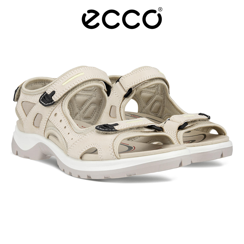 ECCO Verão 2025 Últimos Sapatos Femininos Sandálias de Couro