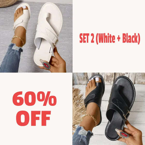 🔥 Promoção de último dia com 60% OFF 🔥 Sandálias ortopédicas leves confeccionadas em couro premium