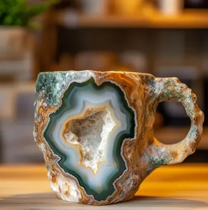 (💐Promocja wiosenna💐) ✨️2025 Nowe kubki do kawy z kryształkami mineralnymi☕