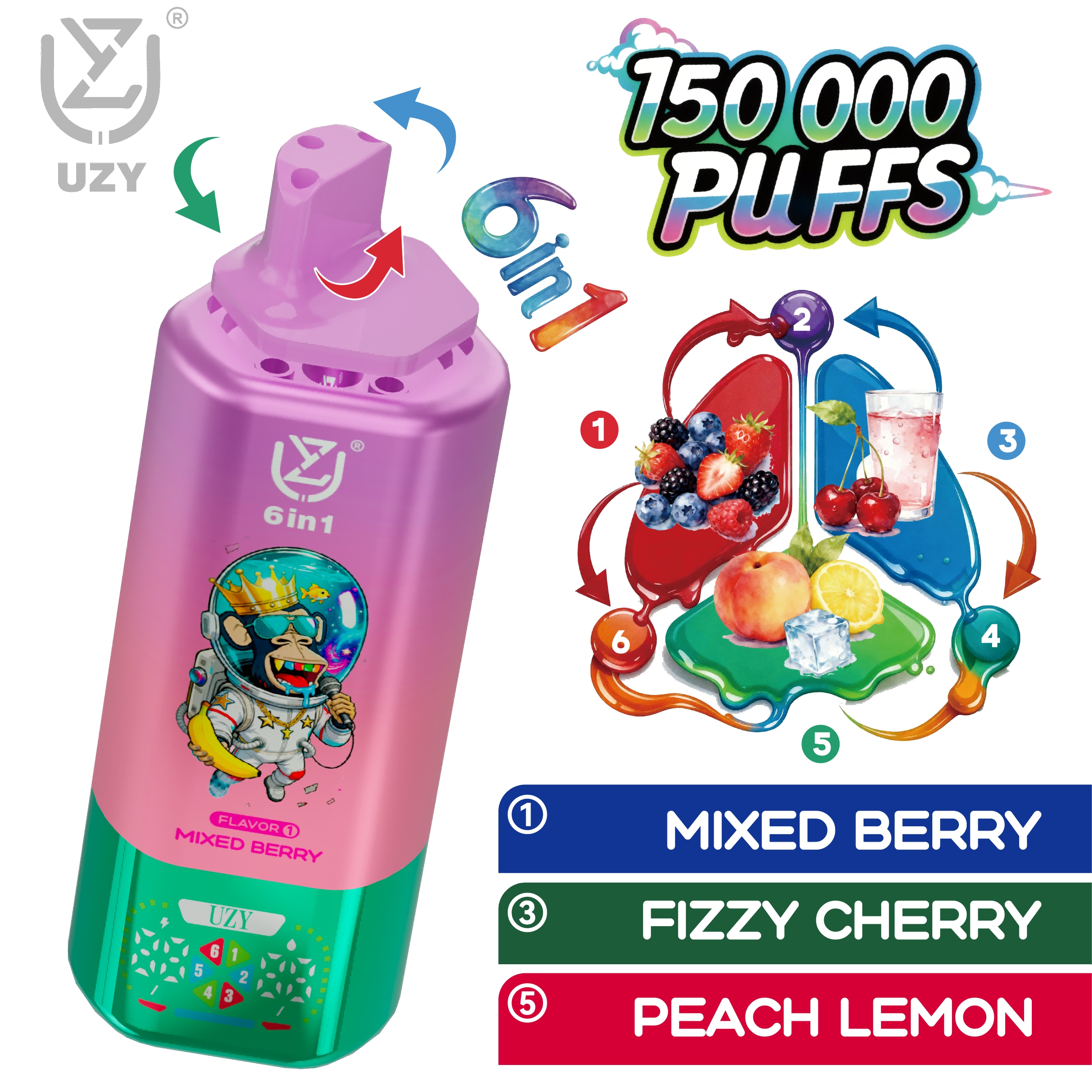 UZY 6 in 1 150K Puffs8