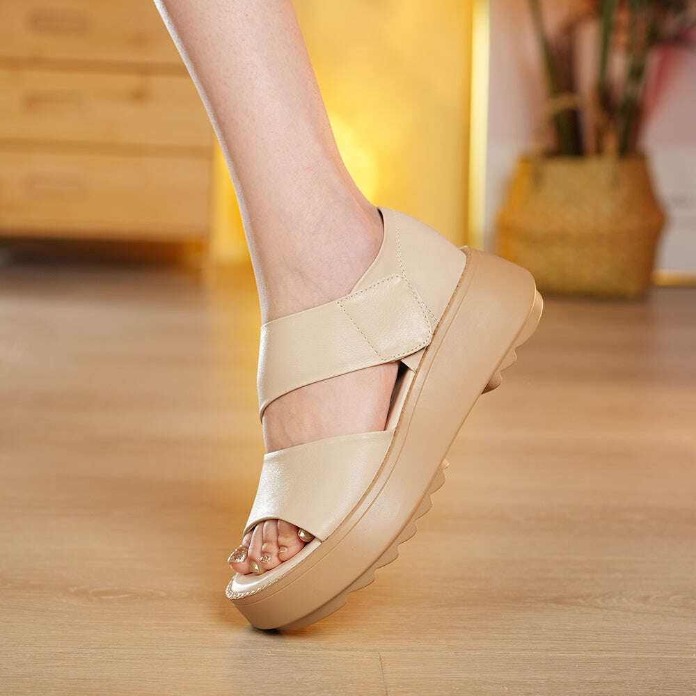 Sapatos ortopédicos de sola macia de couro puro