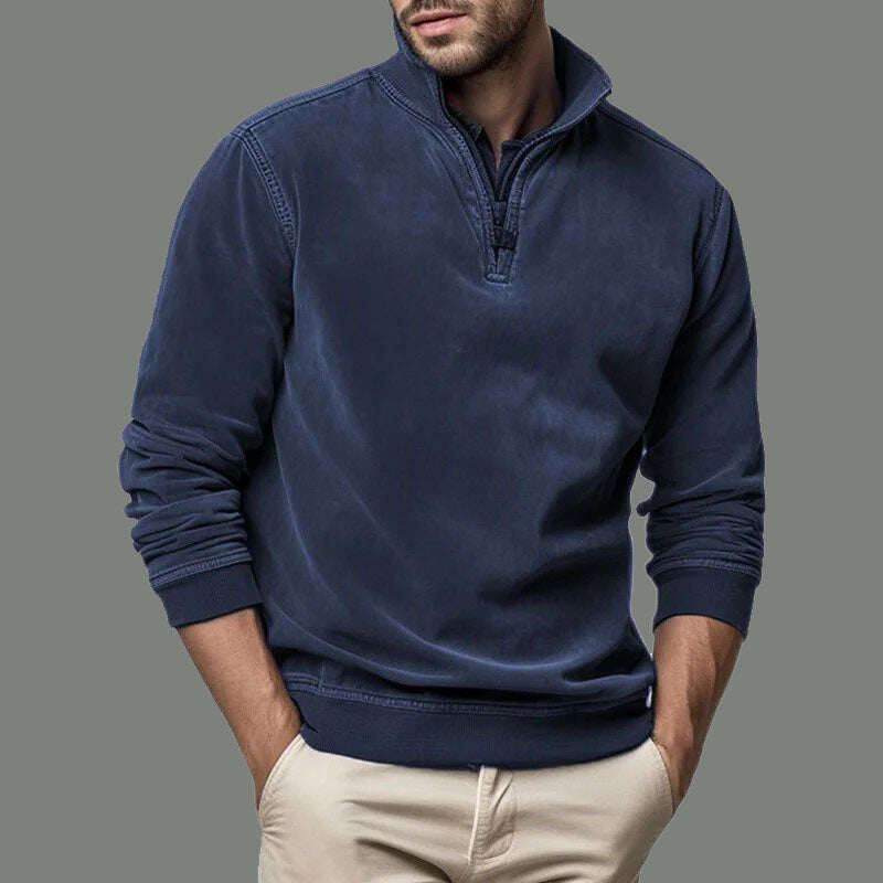 M-4XL🔥Moletom com capuz vintage com zíper masculino