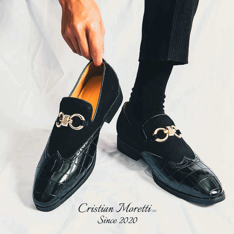 Sapatos Slip-on de Couro Nubuck Premium 