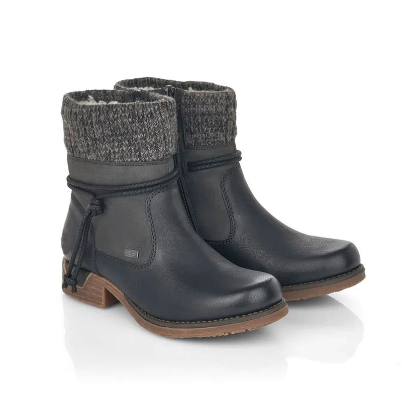 🔥Último dia de promoção 50% OFF - Botas femininas casuais vintage de couro com zíper