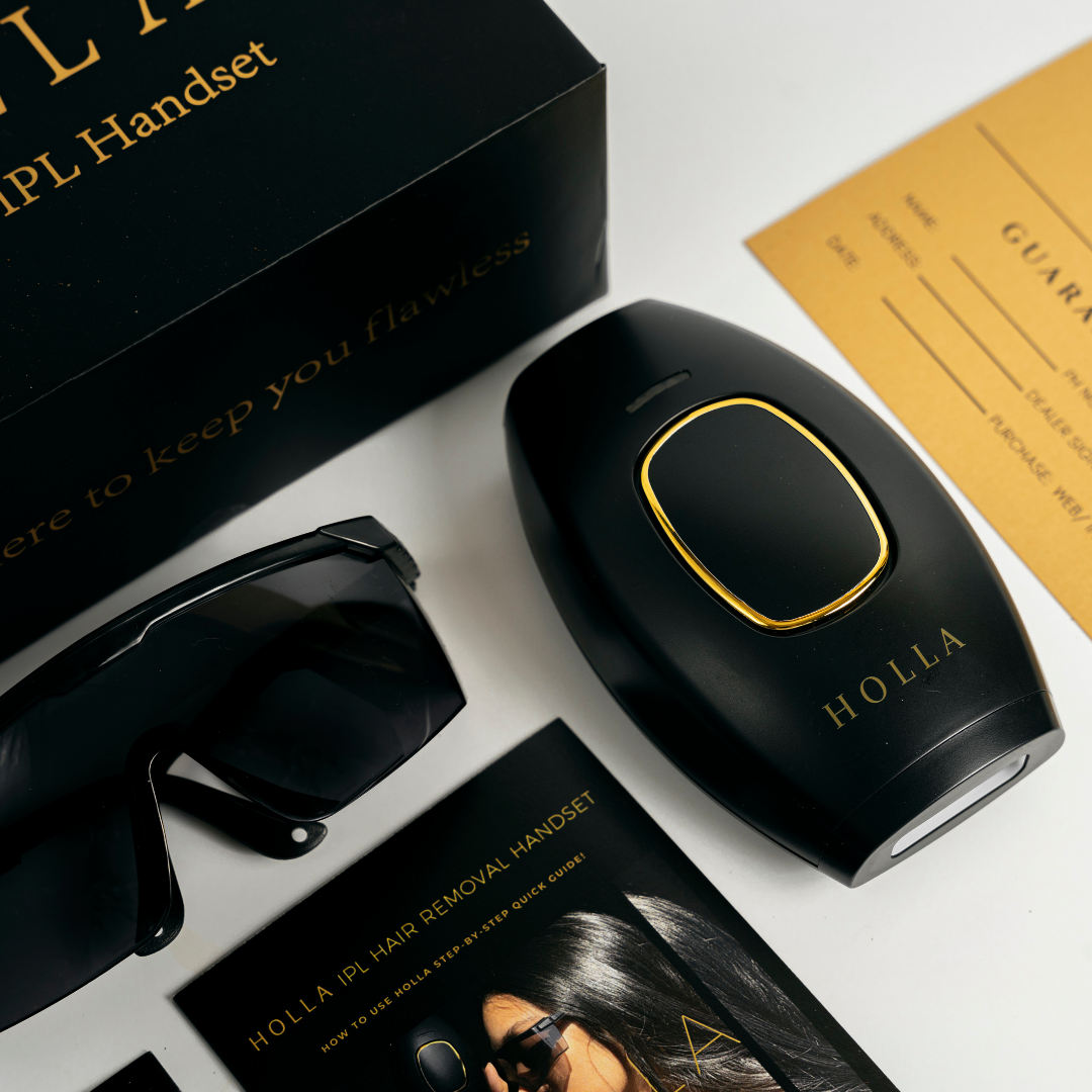 Aparelho de depilação a laser HOLLA IPL com óculos de proteção para os olhos