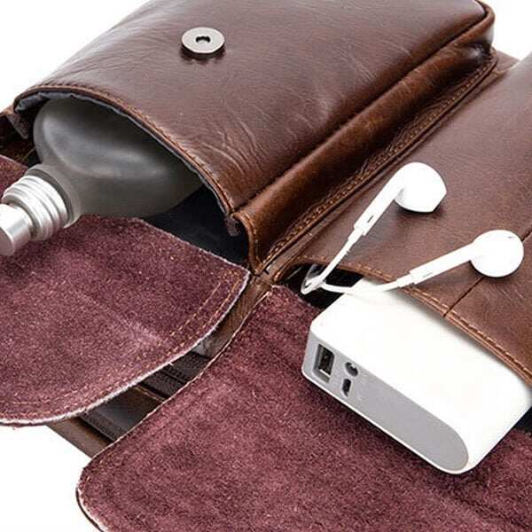 Torba na ramię z prawdziwej skóry dla mężczyzn Business Messenger Bag