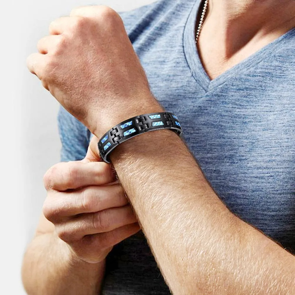 GFOUK™ Carbon Titanium Blue karkötő