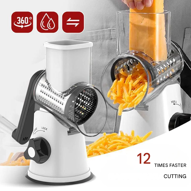 SwiftGrate Pro™ | Ralador e cortador rotativo manual multifuncional