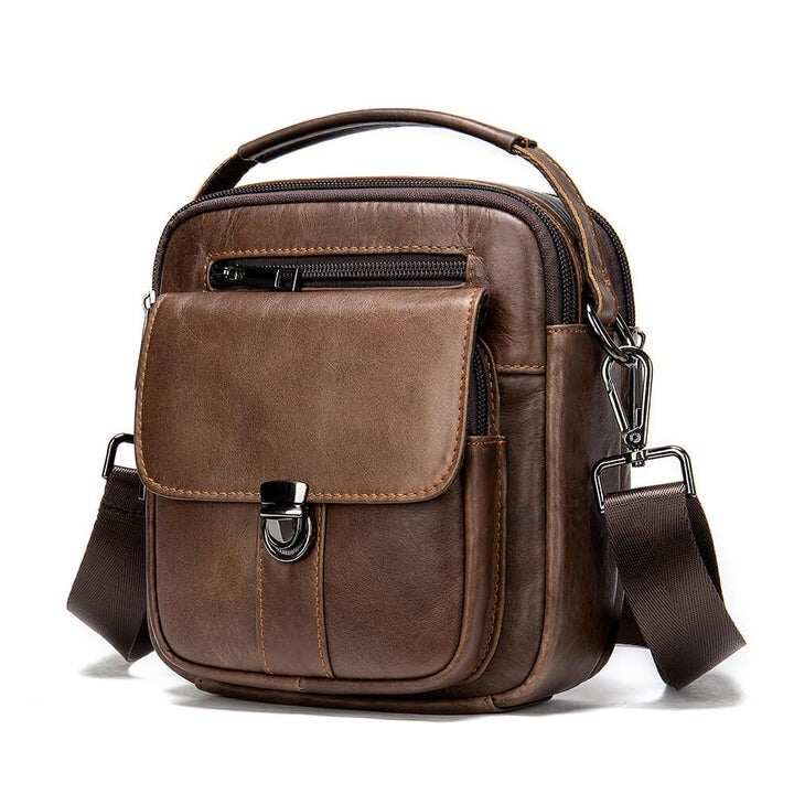 Męska torba wycieczkowa z prawdziwej skóry Crossbody torba na ramię Vicochic