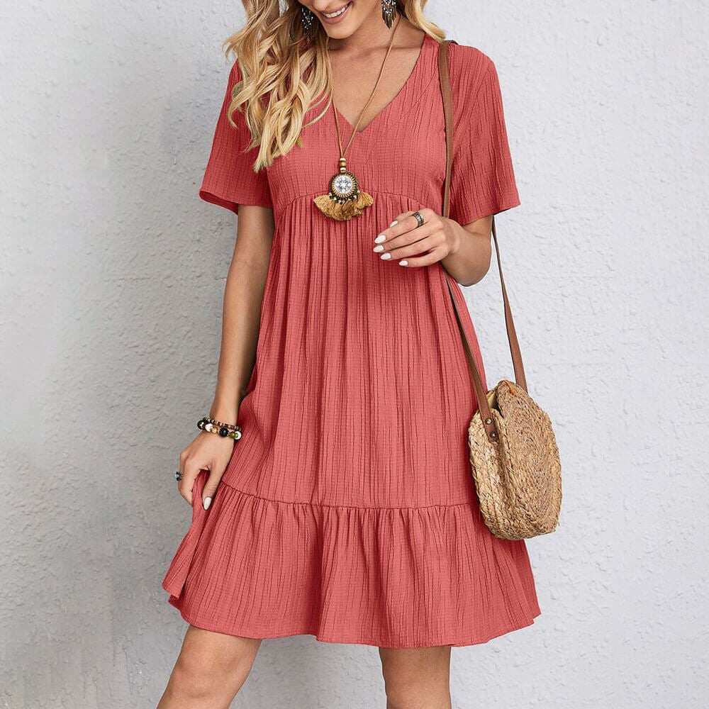 👚💃 Luźna, casualowa jesienna sukienka z wiązaniem w talii