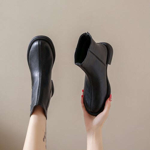 Botins femininos com zíper