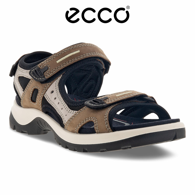 ECCO Verão 2025 Últimos Sapatos Femininos Sandálias de Couro