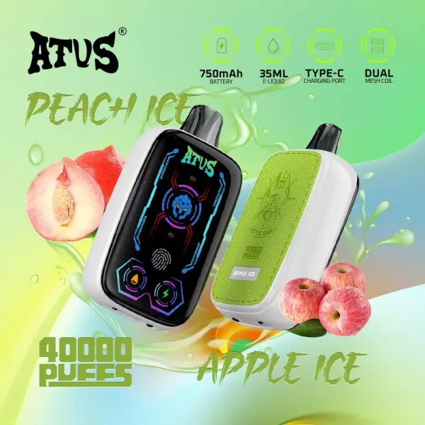 ATVS 40000 Puffs Dual Mesh Digital Screen 40K Wholesale Rechargeable Disposable Vapes